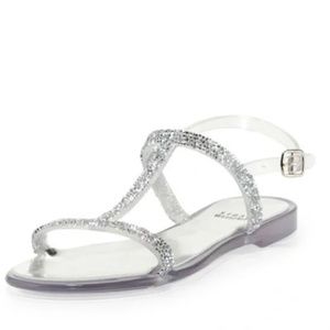 STUART WEITZMAN Teezer Clear Jelly Sandals EUC